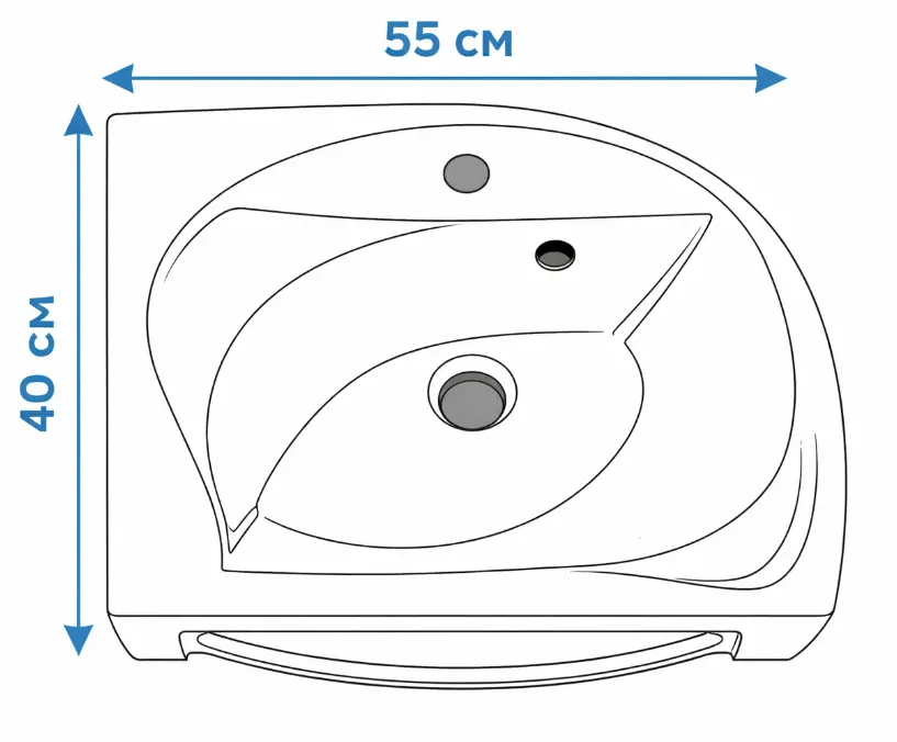 Умивальник кутовий  Ravak Rosa 55 x 40 см